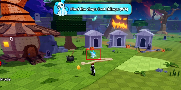 Echo the Ghost Dog location in Steal an Egg's Halloween Dimension