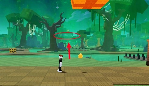 Turn right at the fourth tree to see the Phantom Express in Steal an Egg