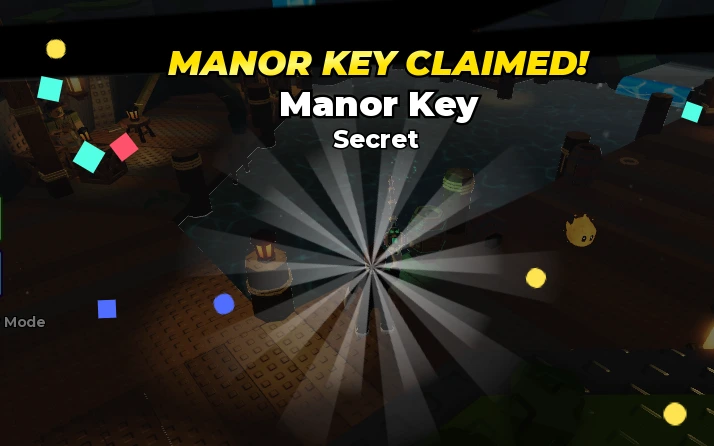 Manor Key displayed after successfully fishing it up in Steal an Egg