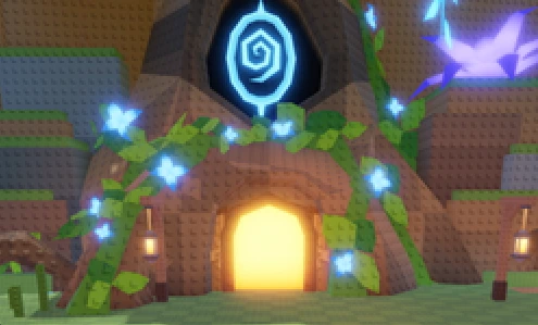 Entrance to the cave behind the Enchanted Forest boss